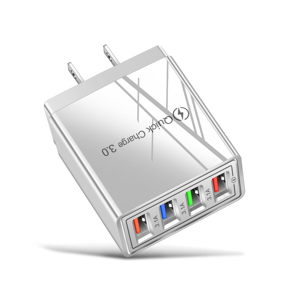 4-Port USB Wall Charger – Quick Charge 3.0