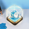 3D Paper Carving Panoramic Desk Calendar with LED Light