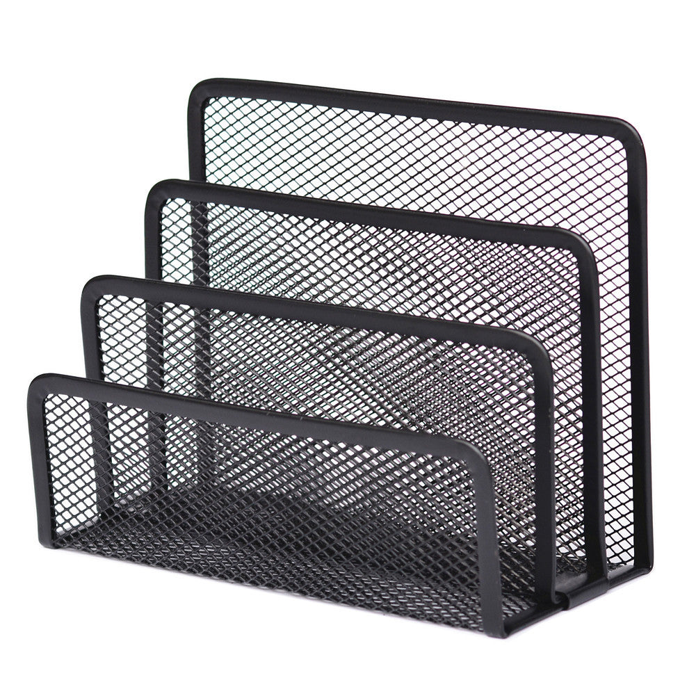 Metal Mesh Desk Organizer & Book Shelf