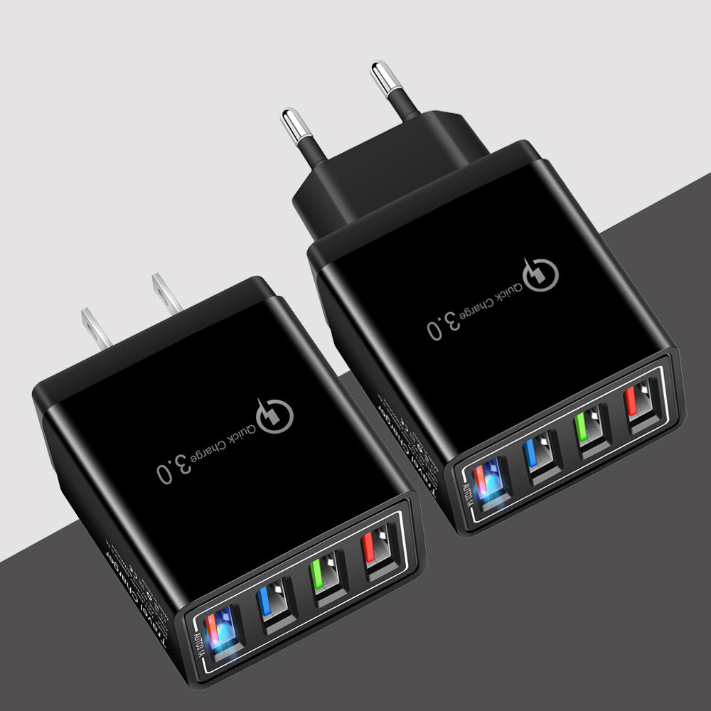 4-Port USB Wall Charger – Quick Charge 3.0