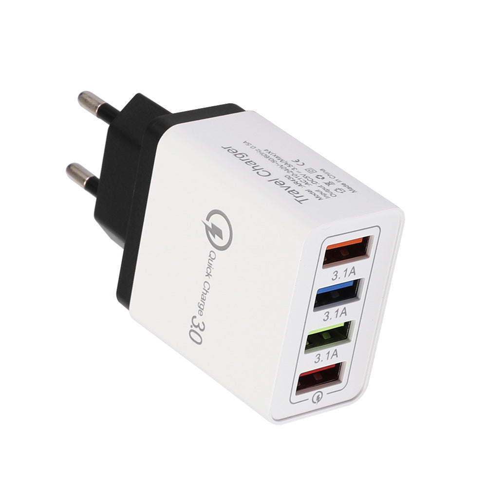 4-Port USB Wall Charger – Quick Charge 3.0