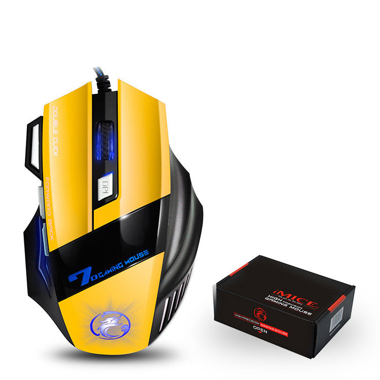 Wired Silent RGB Gaming Mouse – 1600DPI