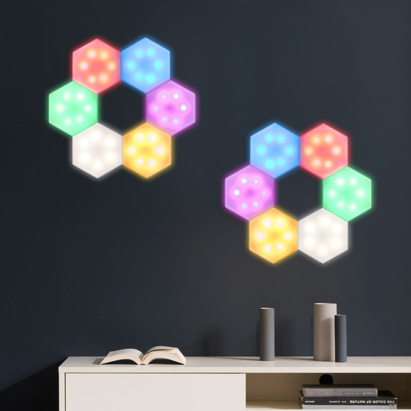 RGB DIY Battery Cabinet Wall Light Infrared Remote Control Night Light