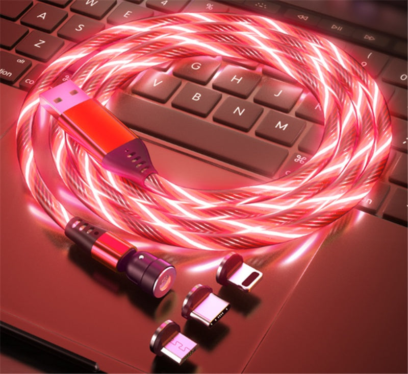 540° Rotating LED Magnetic Charging Cable – 3A Fast Charge