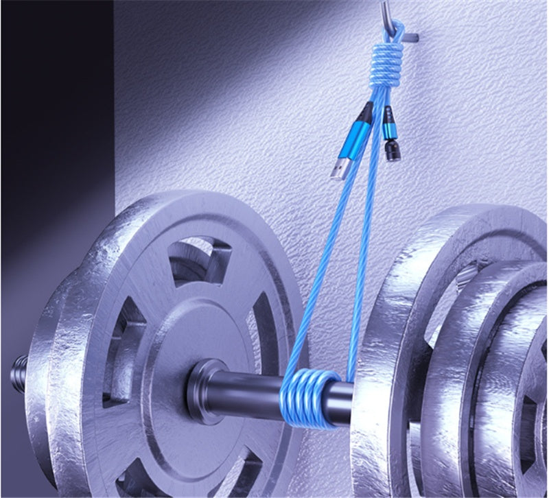 540° Rotating LED Magnetic Charging Cable – 3A Fast Charge