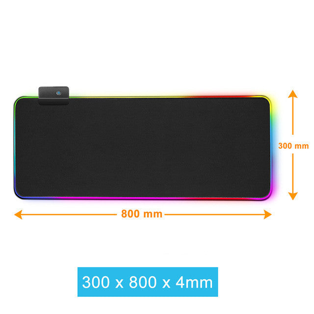 Luminous RGB LED Gaming Mouse Pad – Large Desk Mat