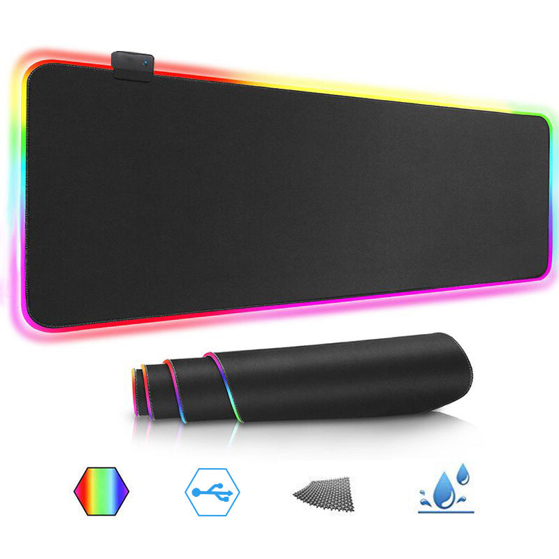 Luminous RGB LED Gaming Mouse Pad – Large Desk Mat