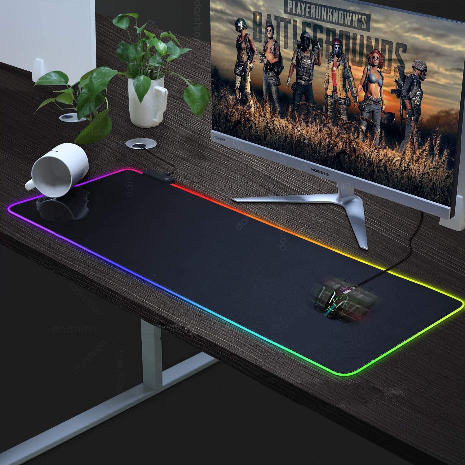 Luminous RGB LED Gaming Mouse Pad – Large Desk Mat
