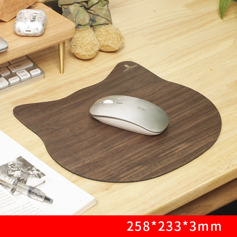 Natural Wood & Rubber Anti-Slip Mouse Pad