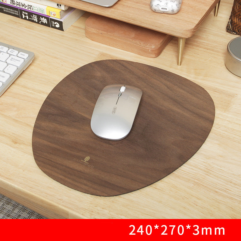 Natural Wood & Rubber Anti-Slip Mouse Pad