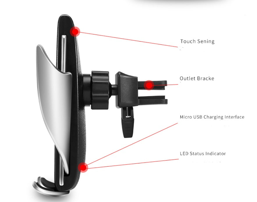 10W Wireless Car Charger with Phone Mount