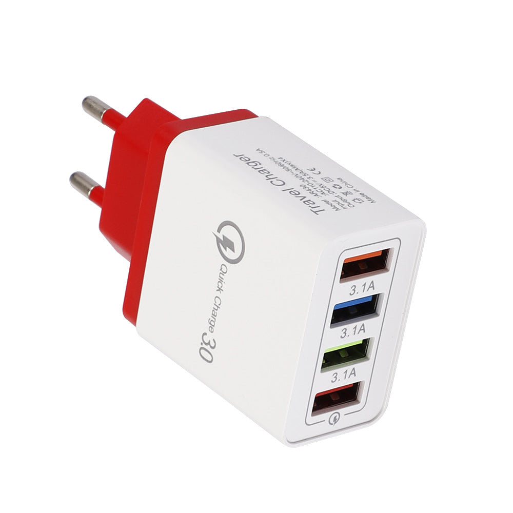 4-Port USB Wall Charger – Quick Charge 3.0