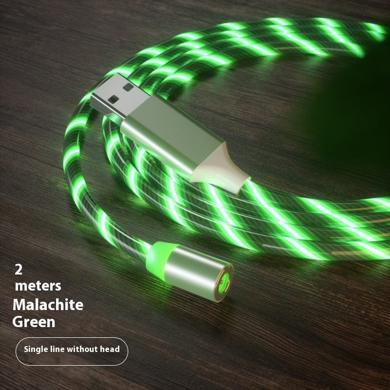 Magnetic LED Streamer Charging Cable – USB-C, Lightning & Micro USB