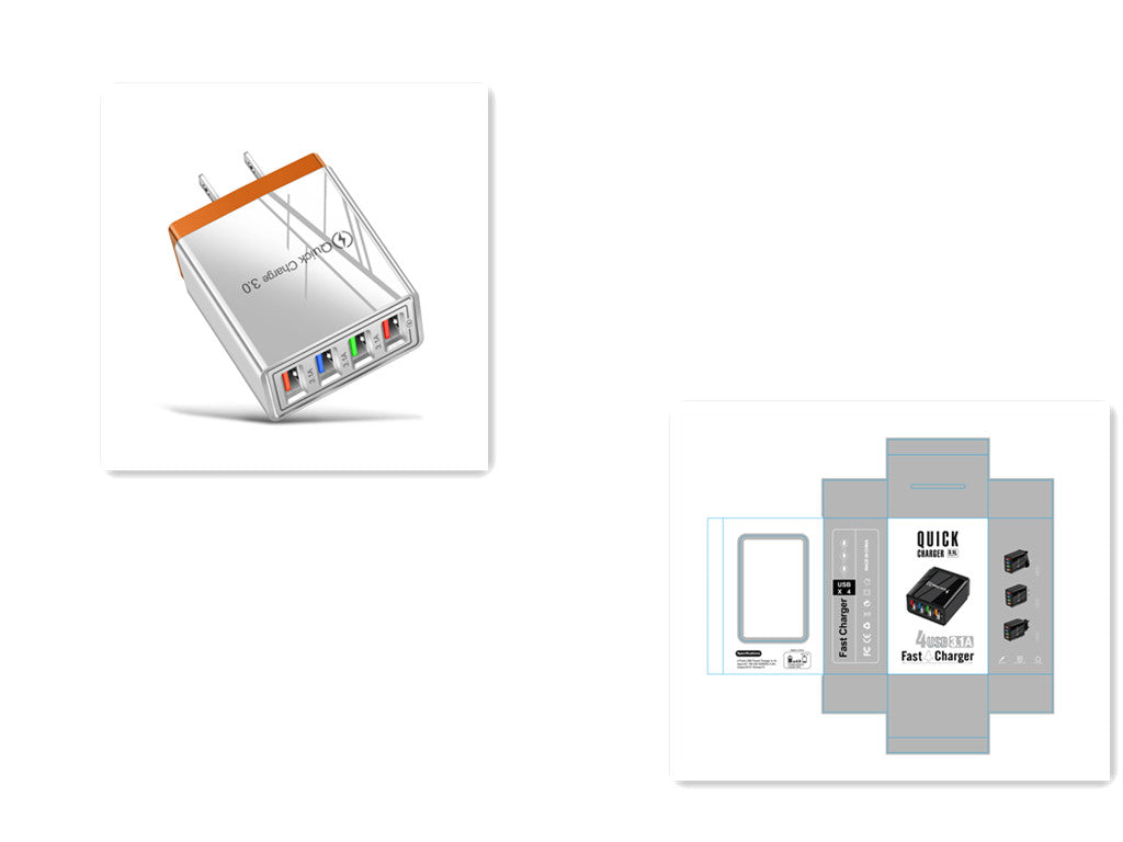 4-Port USB Wall Charger – Quick Charge 3.0