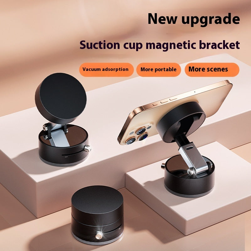 Foldable Magnetic Car Phone Holder – Vacuum Suction Mount