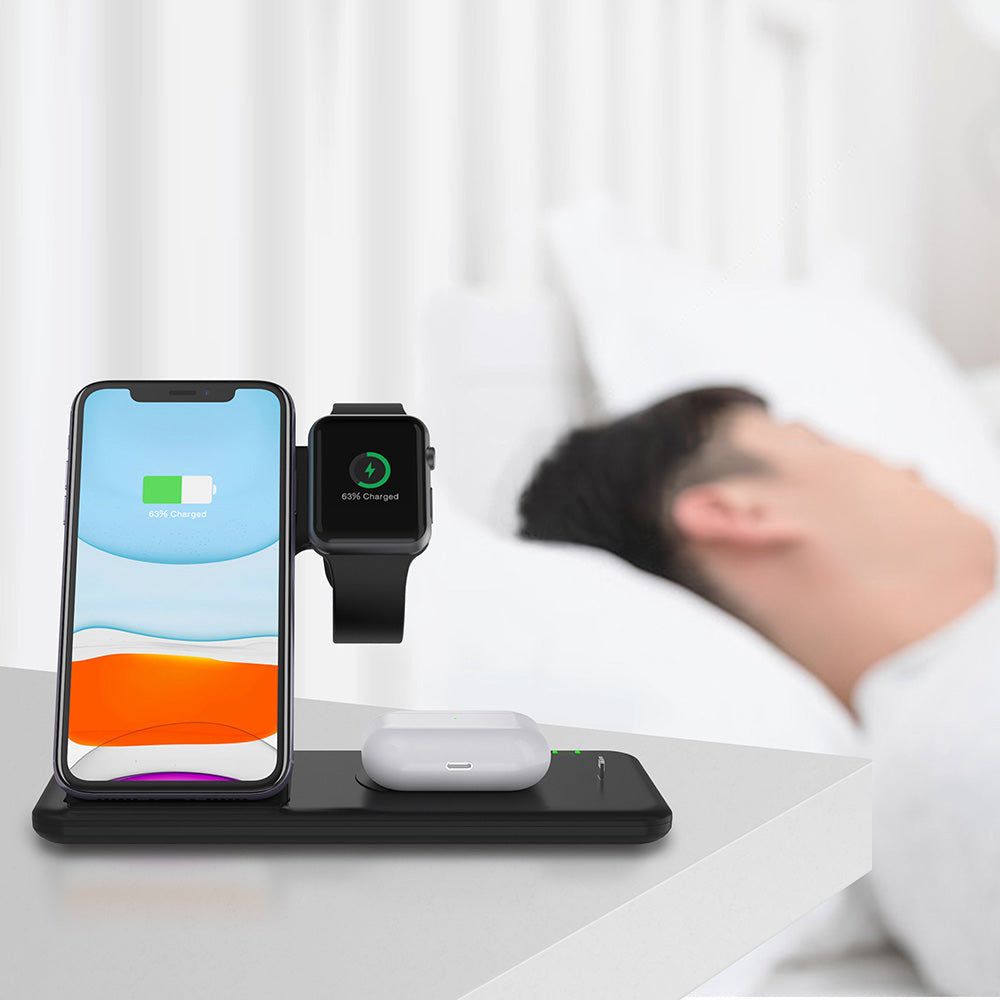 3-in-1 Wireless Charging Stand – Phone, Watch & Headset