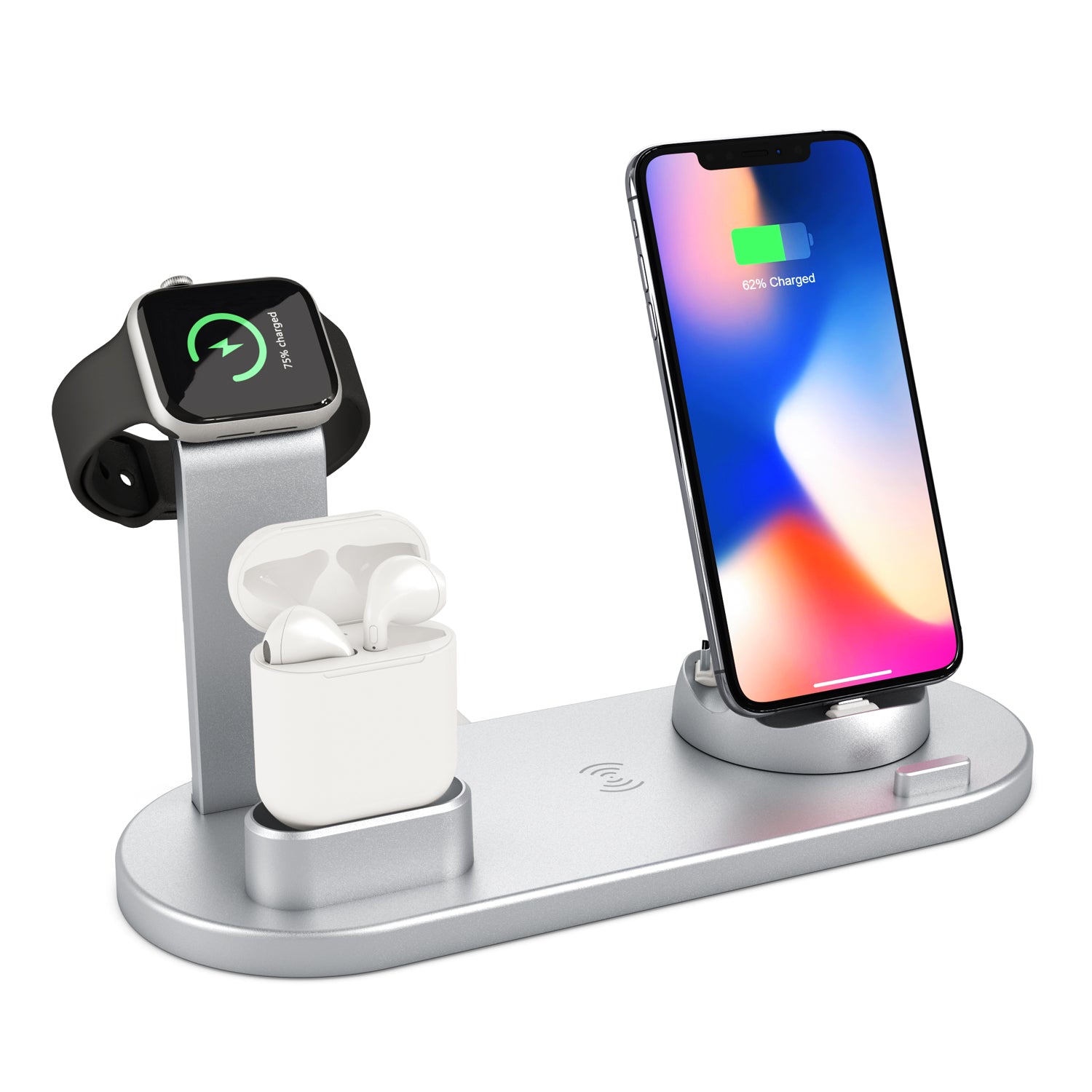 4-in-1 Wireless Charging Dock – Compatible with iPhone, Apple Watch & AirPods