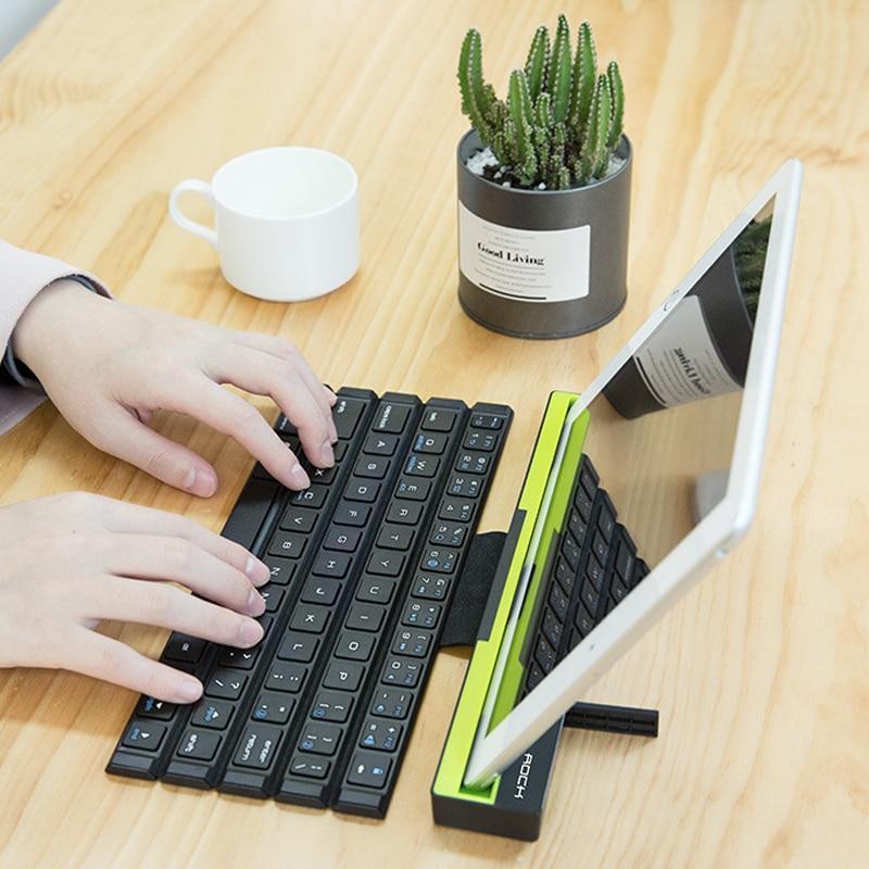 Foldable Bluetooth Wireless Keyboard – Portable Roll-Up Design