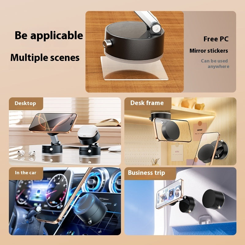 Foldable Magnetic Car Phone Holder – Vacuum Suction Mount