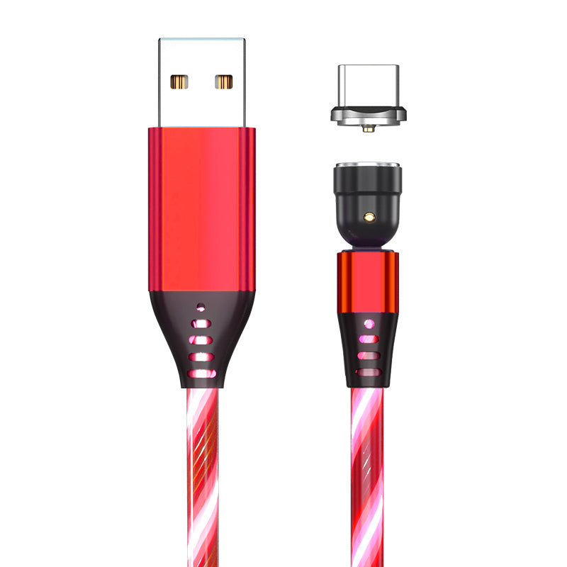 540° Rotating LED Magnetic Charging Cable – 3A Fast Charge