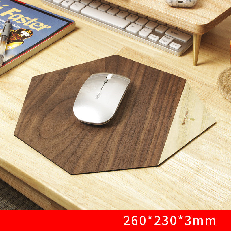 Natural Wood & Rubber Anti-Slip Mouse Pad