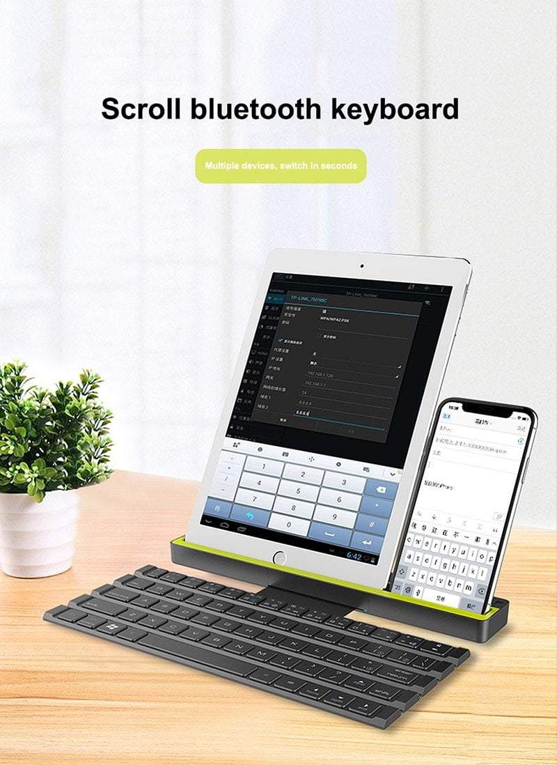 Foldable Bluetooth Wireless Keyboard – Portable Roll-Up Design