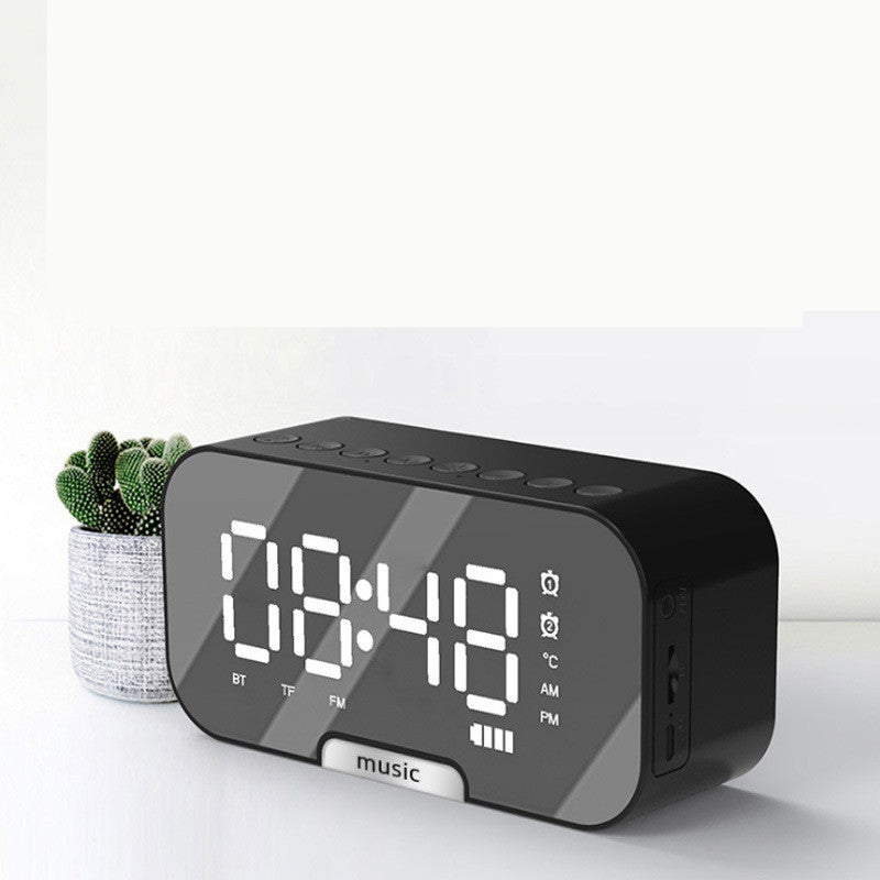 Portable Mirror Alarm Clock with Radio
