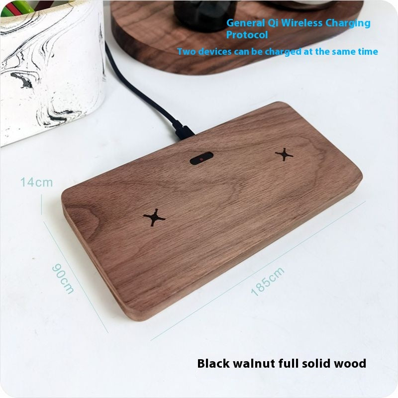 Wooden Dual Wireless Charger – Phone & Headset
