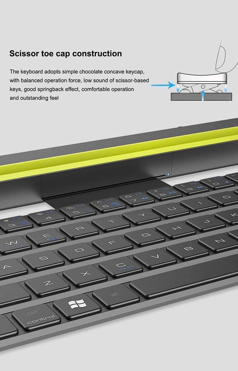 Foldable Bluetooth Wireless Keyboard – Portable Roll-Up Design