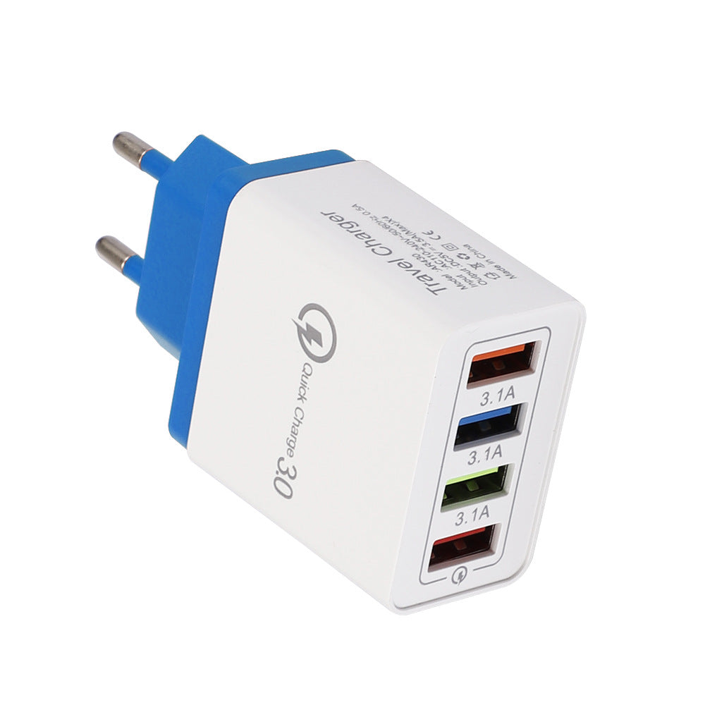 4-Port USB Wall Charger – Quick Charge 3.0