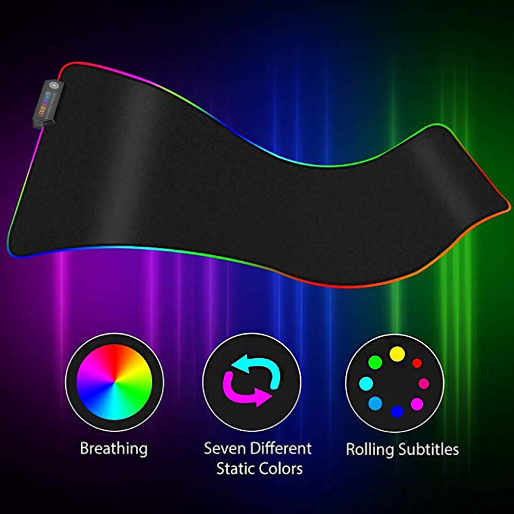 LED Illuminated Large Gaming Mouse Pad