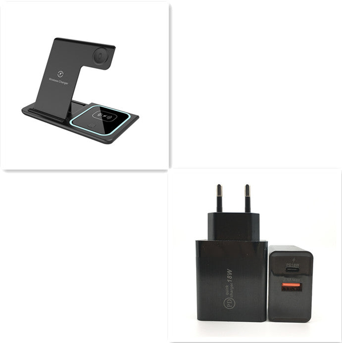 3-in-1 Folding Wireless Charging Stand – Phone, Watch & Headset