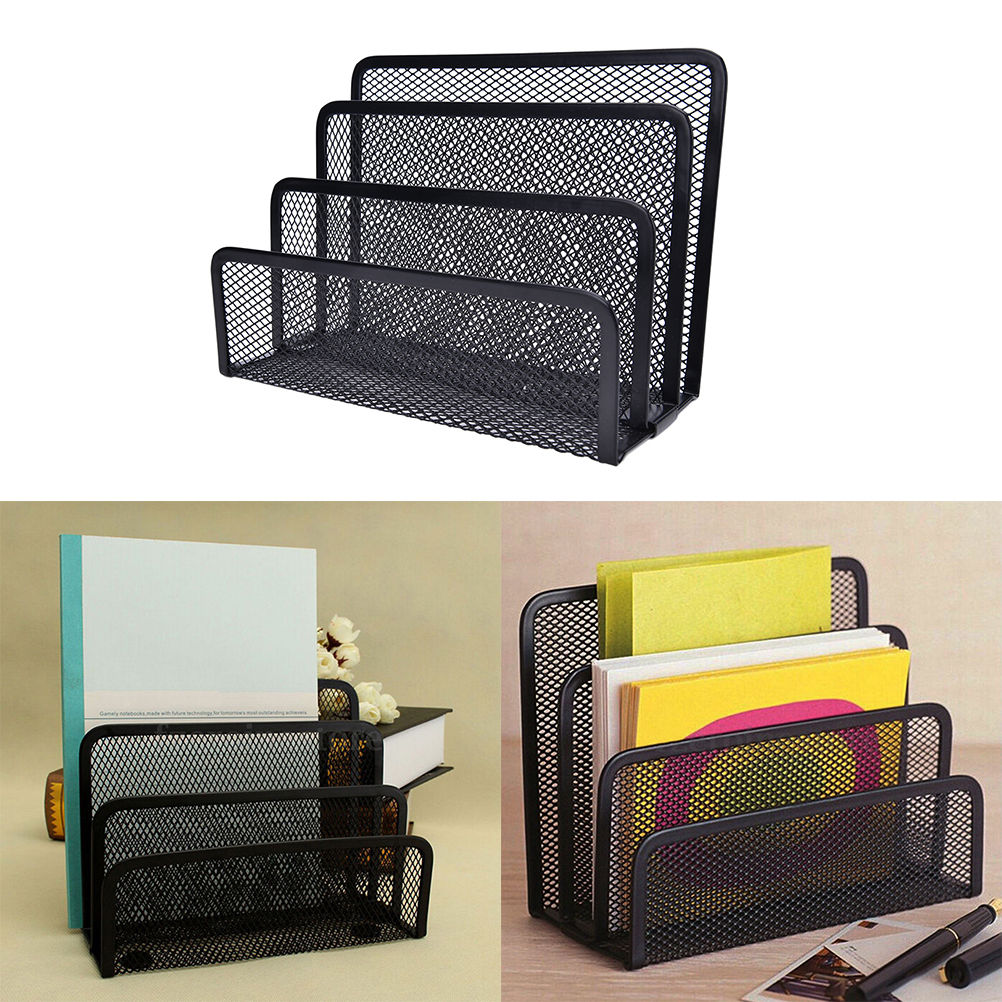 Metal Mesh Desk Organizer & Book Shelf