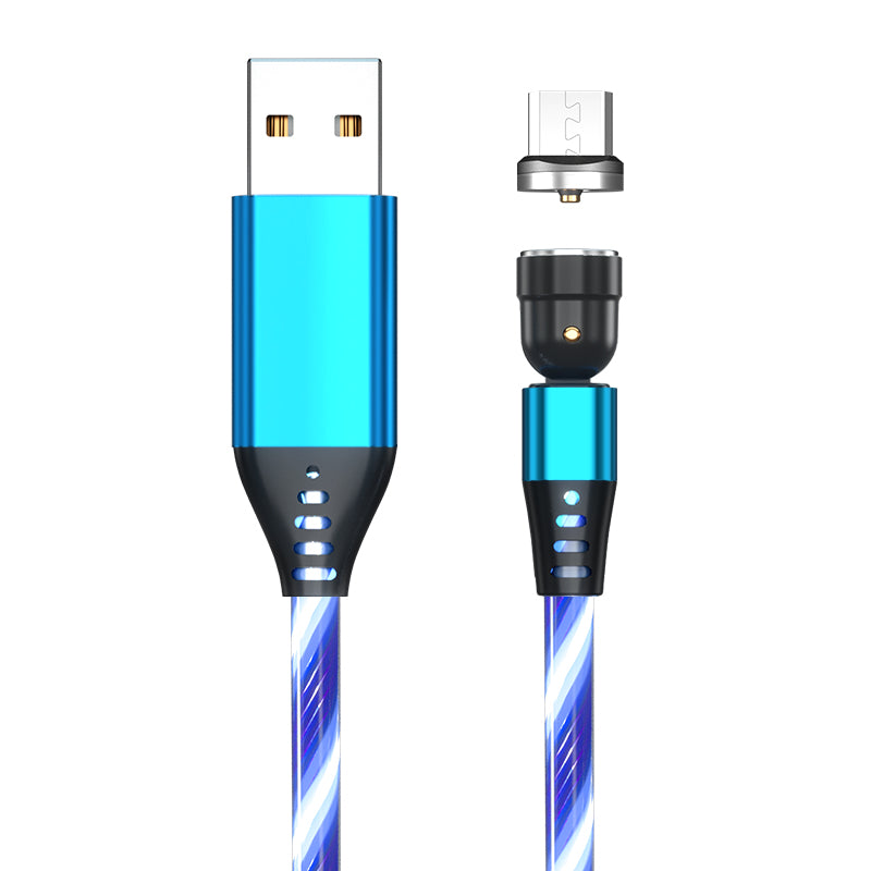 540° Rotating LED Magnetic Charging Cable – 3A Fast Charge