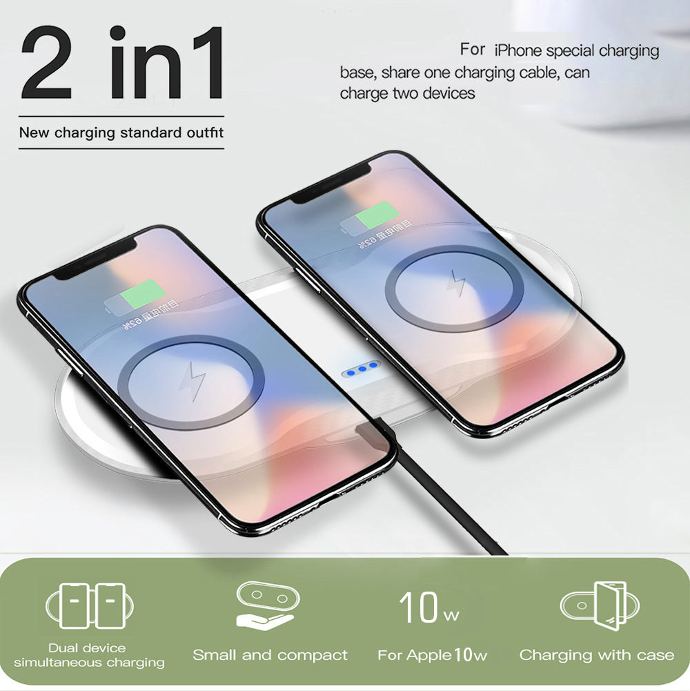 Dual Wireless Phone Charger Pad – 5W / 10W