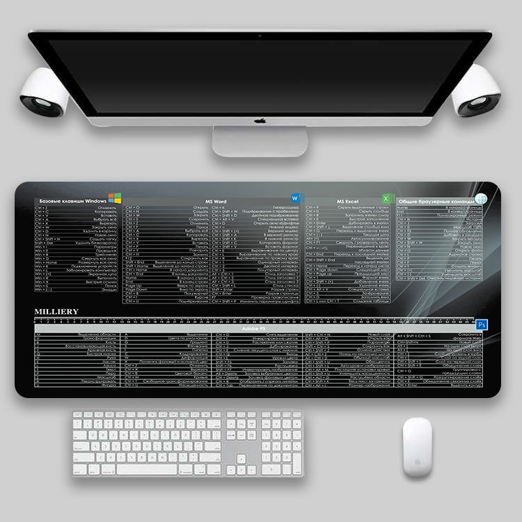 Oversized Shortcut Key Gaming Desk Pad