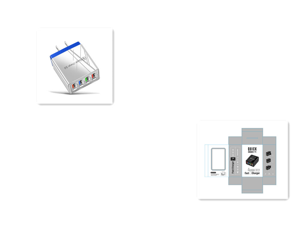 4-Port USB Wall Charger – Quick Charge 3.0