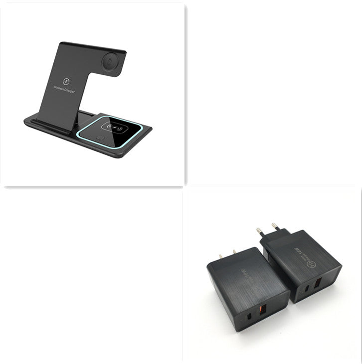 3-in-1 Folding Wireless Charging Stand – Phone, Watch & Headset