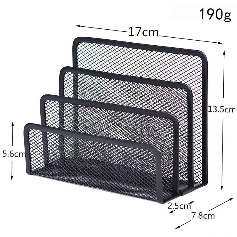 Metal Mesh Desk Organizer & Book Shelf