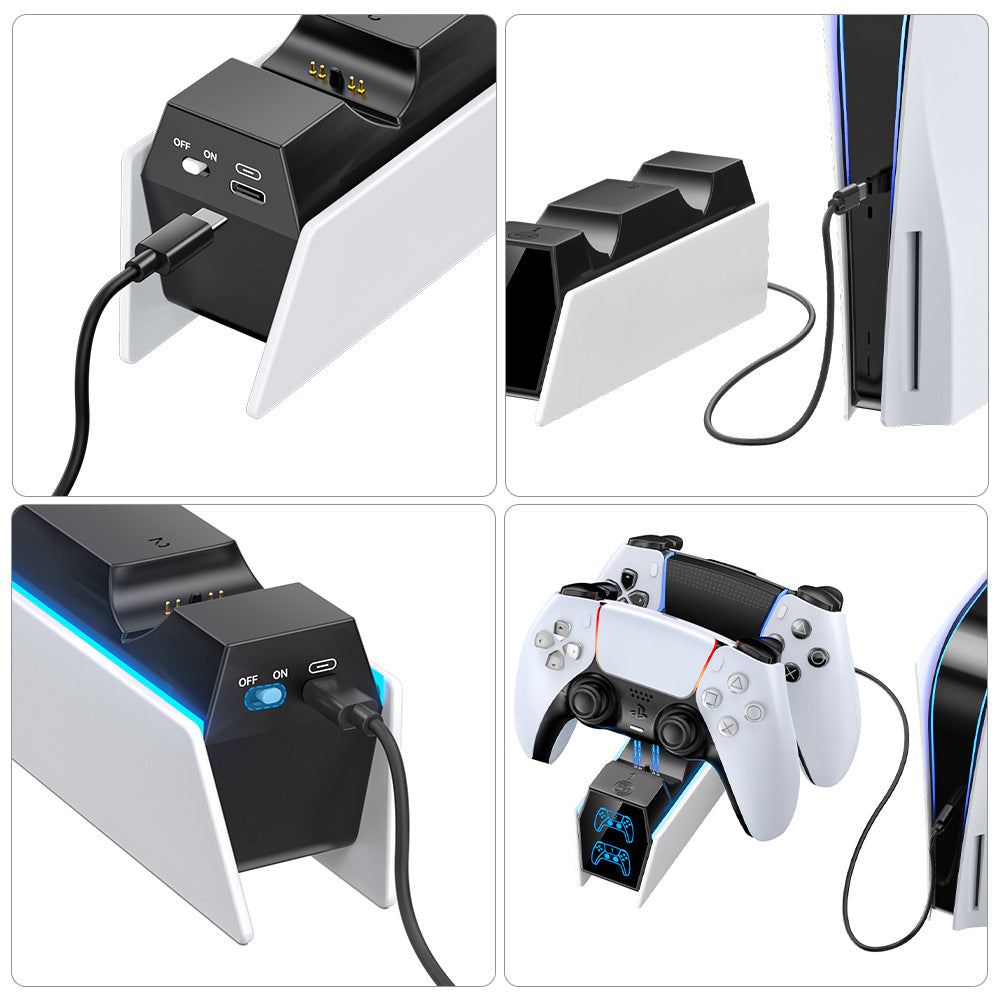 RGB LED PS5 Controller Charging Dock