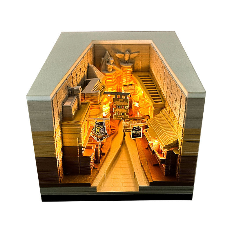 3D Paper Carving Panoramic Desk Calendar with LED Light