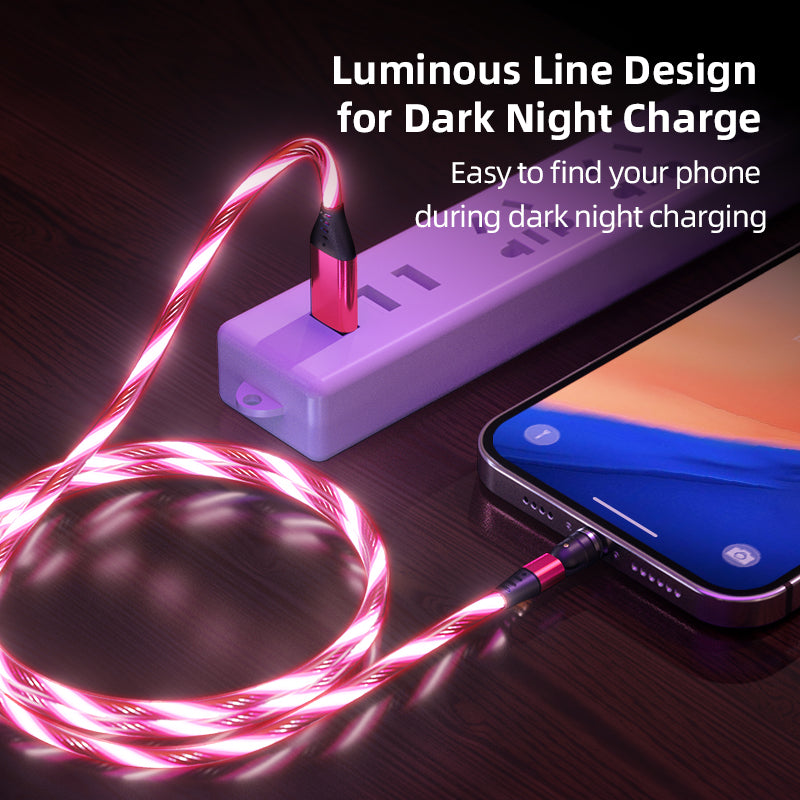 540° Rotating LED Magnetic Charging Cable – 3A Fast Charge