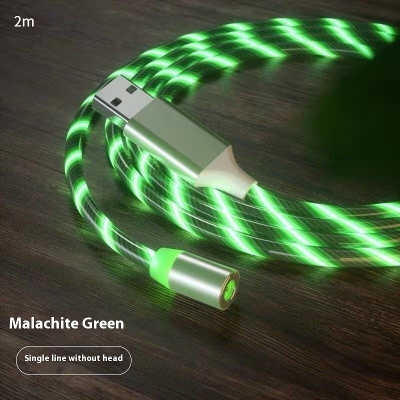 Magnetic LED Streamer Charging Cable – USB-C, Lightning & Micro USB