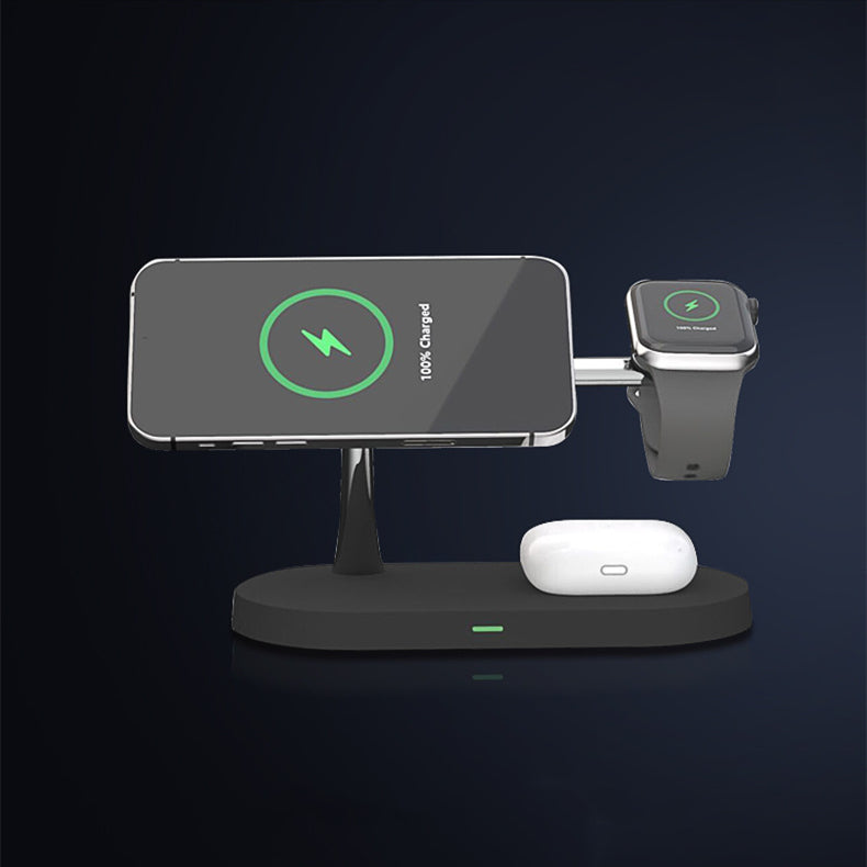 5-in-1 Magnetic Wireless Charging Station – 15W Fast Charge