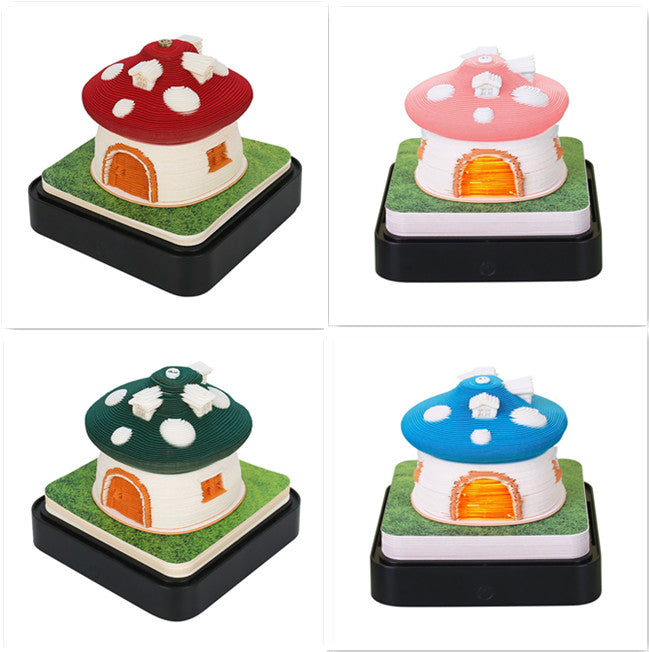 3D Paper Carving Panoramic Desk Calendar with LED Light