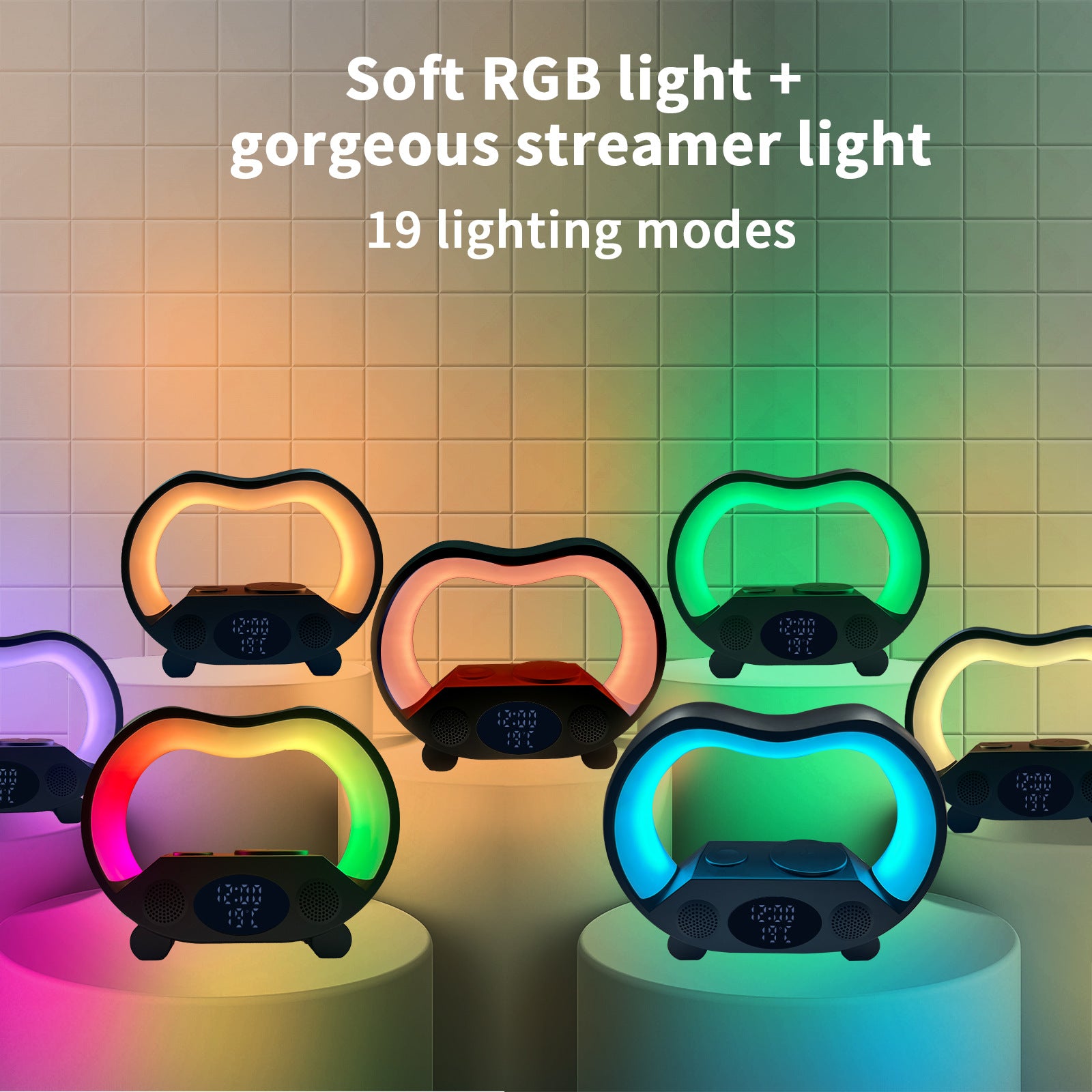 6-in-1 Smart LED Lamp with Wireless Charger & Bluetooth Speaker