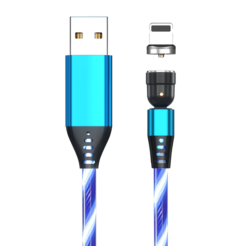 540° Rotating LED Magnetic Charging Cable – 3A Fast Charge
