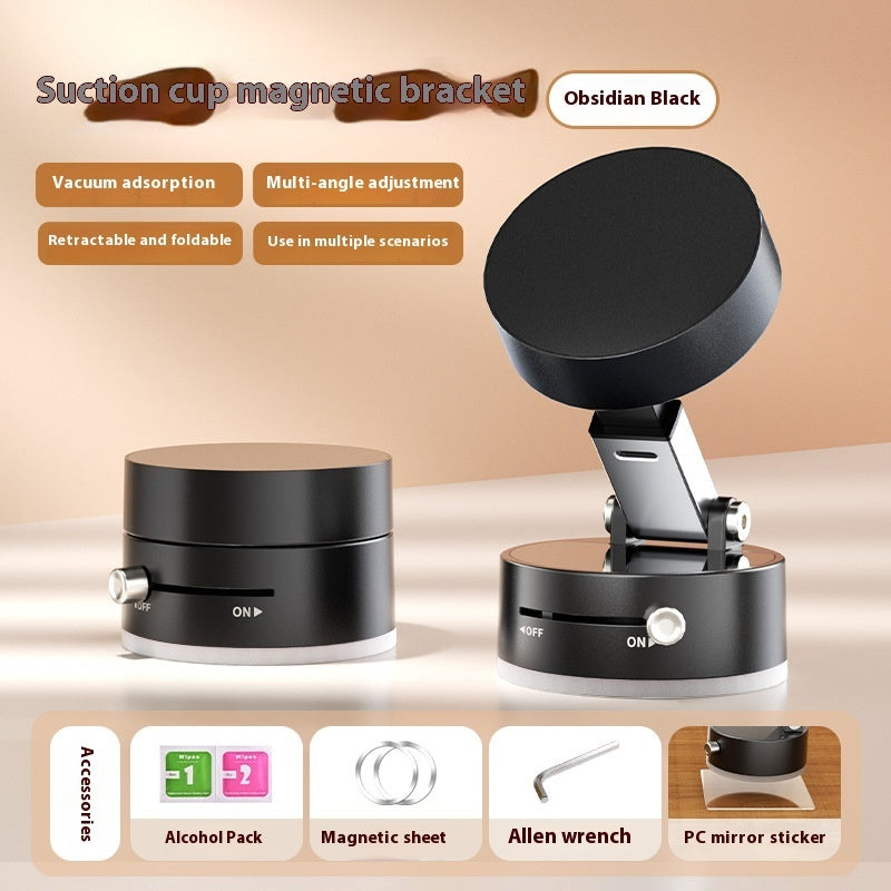 Foldable Magnetic Car Phone Holder – Vacuum Suction Mount