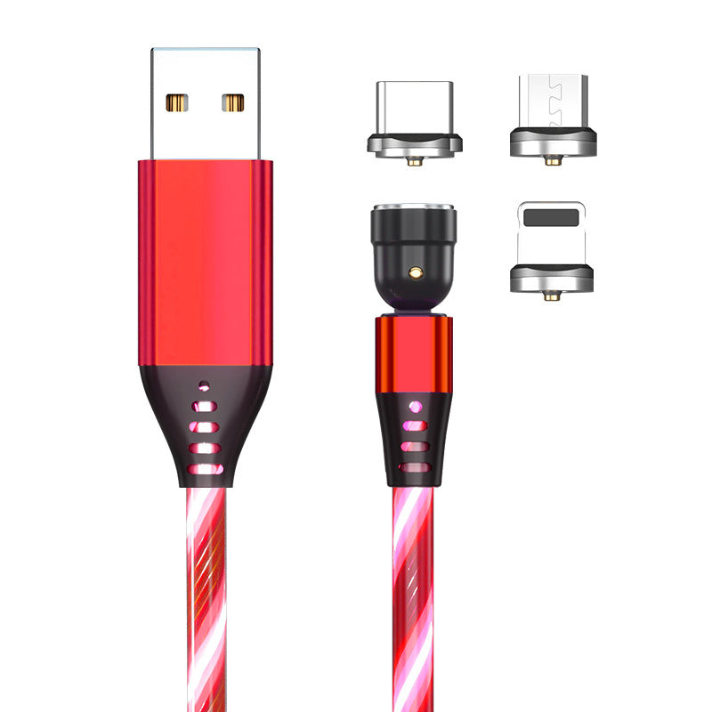 540° Rotating LED Magnetic Charging Cable – 3A Fast Charge